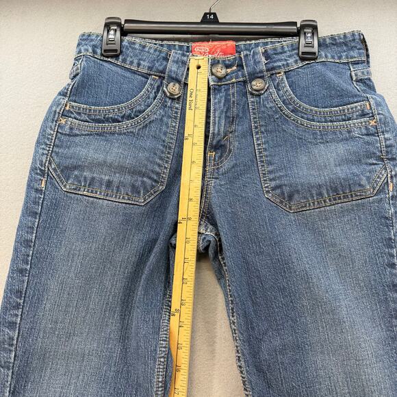 Levi Strauss Signature Jeans Women's 8 Blue Carpi Patch Pockets Y2K Preppy EUC - Picture 9 of 11